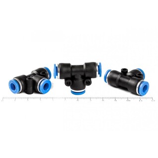 Фитинг цанговый пластиковый тройник D PE06 6 мм