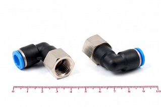 Фитинг цанговый угловой с внутренней резьбой D PLF 8-02 (R1/4